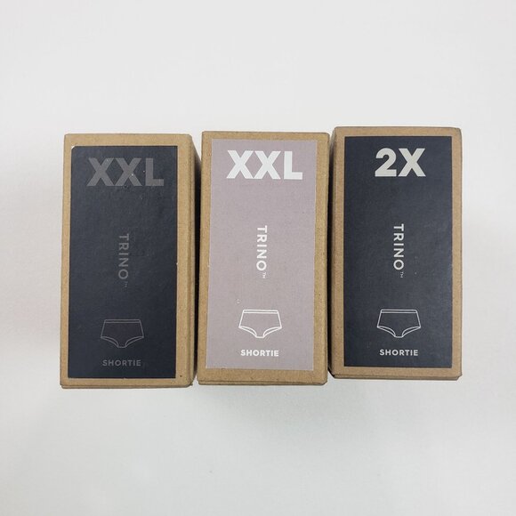 Allbirds Womens Shortie Underwear Trino 3-Pack 2X & XXL Raincloud Pitaya Black - Picture 14 of 14